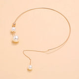 Pearl Collar Bone Chain Pendant Jewelry - Exaggerated Temperament