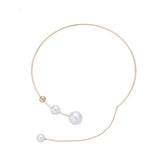 Pearl Collar Bone Chain Pendant Jewelry - Exaggerated Temperament