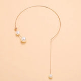 Pearl Collar Bone Chain Pendant Jewelry - Exaggerated Temperament