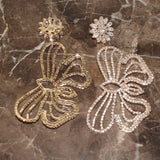 Butterfly Pendant Rhinestone Earrings Party Show Accessories