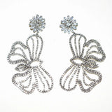 Butterfly Pendant Rhinestone Earrings Party Show Accessories