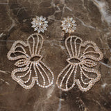 Butterfly Pendant Rhinestone Earrings Party Show Accessories