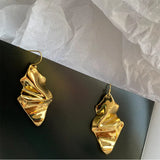 Geometric Metal Drop Earrings Rhombus Punk Jewelry