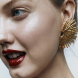 Geometric Metal Drop Earrings Rhombus Punk Jewelry