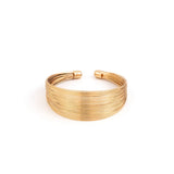 Exaggerated Goth Multilayer Metal Wire Open Cuff Arm Bangles for Women