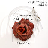 Gothic Rose Flower Clavicle Chain Necklace for Women