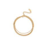 Double-layer Titanium Steel Bracelet Women's Chain Plated