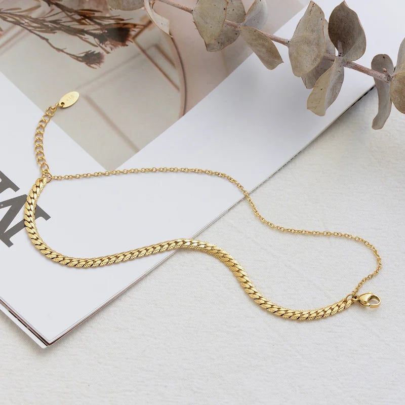 Double-layer Titanium Steel Bracelet Women's Chain Plated