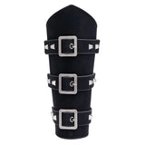 Wide Punk Leather Wristband Armguard for Men
