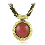 Exaggerated Necklace Female Lucky Grass Pendant Thick Chain