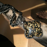 Exaggerated Necklace Female Lucky Grass Pendant Thick Chain