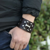 Goth Punk Vegan PU Leather Couple Bracelets