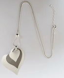 Punk Big Love Pendant Necklace Steampunk Heart Shape Chain Collier Gift