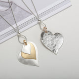 Punk Big Love Pendant Necklace Steampunk Heart Shape Chain Collier Gift