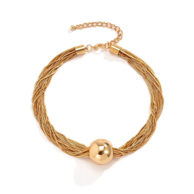 Exaggerated Punk Multi-layer Chain Necklace for Women