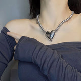 Exaggerated Repair Love Couple Pendant Necklace