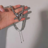 Exaggerated Repair Love Couple Pendant Necklace