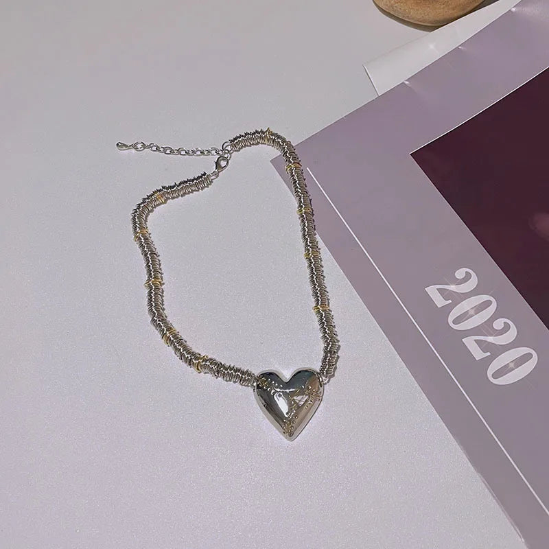 Exaggerated Repair Love Couple Pendant Necklace