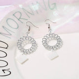 Exaggerated Retro Metal Earrings Necklace Pendant Jewelry Material 8pcs