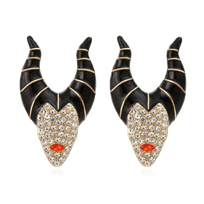 Rhinestone Characters Earrings for Halloween Party