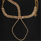 Exaggerated Rhinestone Chain Link Bracelet for Women