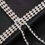 Exaggerated Rhinestone Chain Link Bracelet for Women