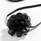 Big Rose Flower Clavicle Chain Necklace for Women