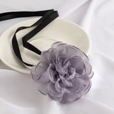 Big Rose Flower Clavicle Chain Necklace for Women