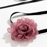 Big Rose Flower Clavicle Chain Necklace for Women