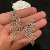 Exaggerated Silver Leaves S925 Earrings