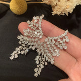 Exaggerated Silver Leaves S925 Earrings
