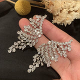 Exaggerated Silver Leaves S925 Earrings