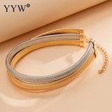 Vintage Hiphop Multilayer Snake Chain Necklaces for Women
