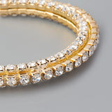 Crystal Big Round Hoop Earrings for Women Party Gift