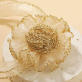 Exaggerated American Lace Flower Petal Choker Necklace for Women