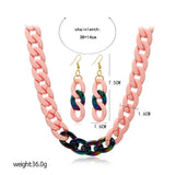 Exaggerated Temperament Candy Patchwork Acrylic Chain Necklace