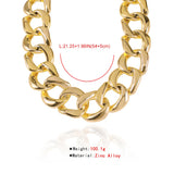 Thick Chain Necklace Punk Style Hip Hop Metal Large Necklace for Women