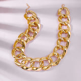 Thick Chain Necklace Punk Style Hip Hop Metal Large Necklace for Women