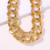 Thick Chain Necklace Punk Style Hip Hop Metal Large Necklace for Women