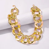 Thick Chain Necklace Punk Style Hip Hop Metal Large Necklace for Women
