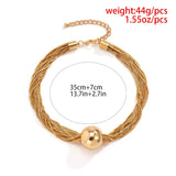 Chunky Chain Necklace for Women Punk Big Ball Pendant Choker Grunge Jewelry