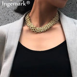 Chunky Chain Choker Necklace Collar Steampunk Punk Thick Iron Necklace