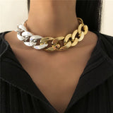 Exag. Vintage Ancient Choker Necklace Pendant Women Statement Chain Necklace