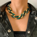 Exag. Vintage Ancient Choker Necklace Pendant Women Statement Chain Necklace
