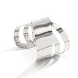 Wide Hollow Cross Metal Cuff Bracelet for Women