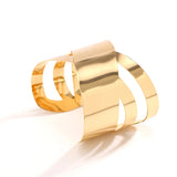Wide Hollow Cross Metal Cuff Bracelet for Women