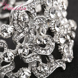 Exaggerated Wide Women Bangle African Rhinestone Bridal Bracelets