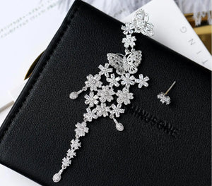 Exaggerated Flower Earrings S925 Silver Needle