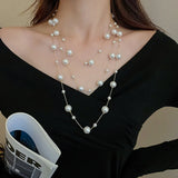 Baroque Pearl Necklace French Retro Adjustable High-End Women