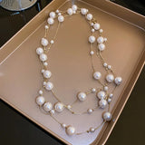 Baroque Pearl Necklace French Retro Adjustable High-End Women